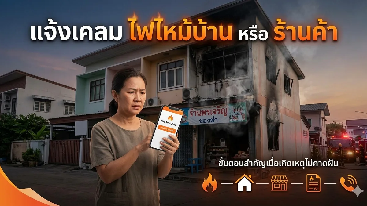 ไฟไหม้บ้านหรือร้านค้า ควรทำอะไรก่อนแจ้งเคลม