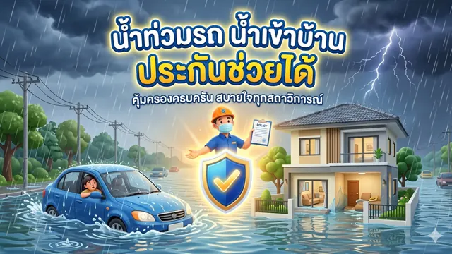 น้ำท่วมรถหรือน้ำเข้าบ้าน ประกันช่วยได้แค่ไหน