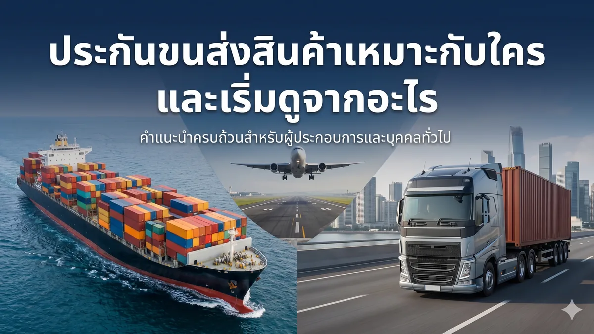 ประกันขนส่งสินค้าเหมาะกับใคร และเริ่มดูจากอะไร