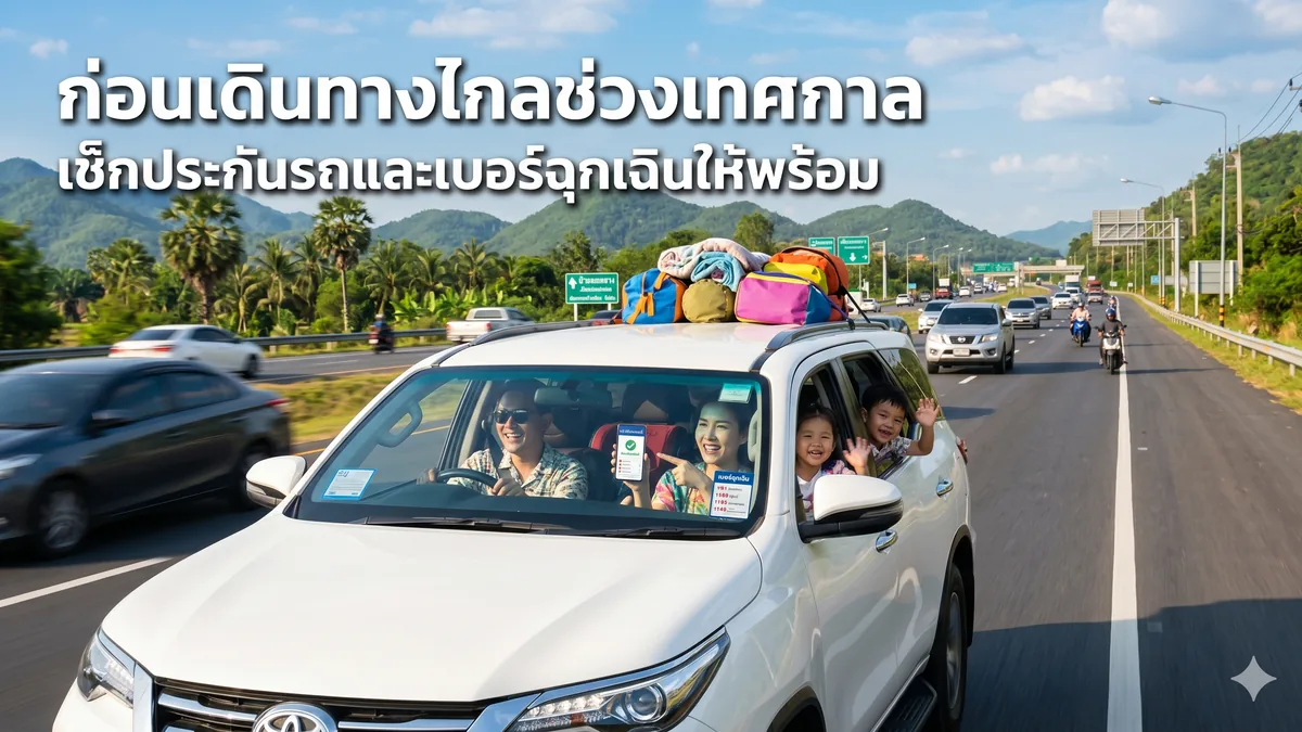 ก่อนเดินทางไกลช่วงเทศกาล เช็กประกันรถและเบอร์ฉุกเฉินให้พร้อม